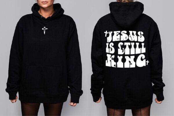 Oversize Mikina - Jesus is still king - Image 4