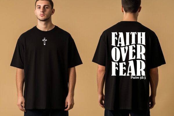 Oversize Tričko - Faith over Fear