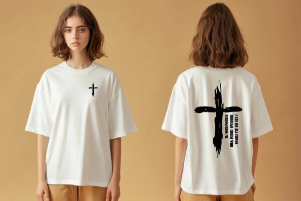 Oversize Tričko - I can do all things - Image 3