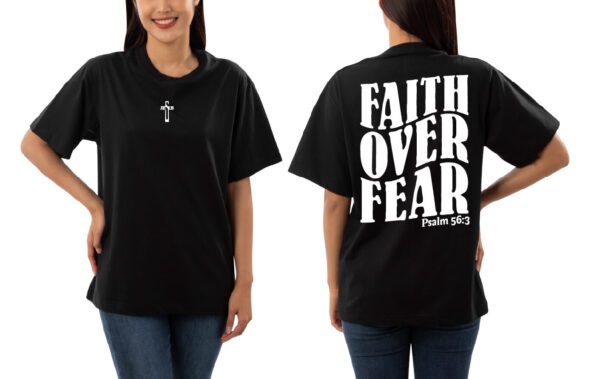Oversize Tričko - Faith over Fear - Image 4