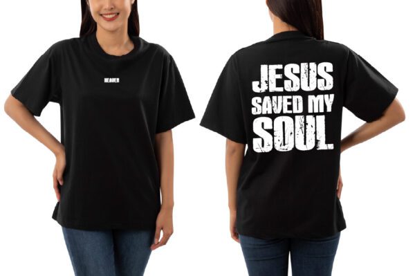Oversize Tričko - Jesus Saved My Soul - Image 4