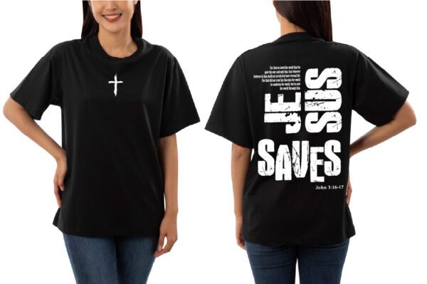 Oversize Tričko - Jesus Saves - Image 4